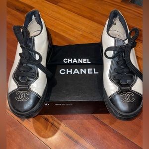 Authentic CHANEL leather sneakers